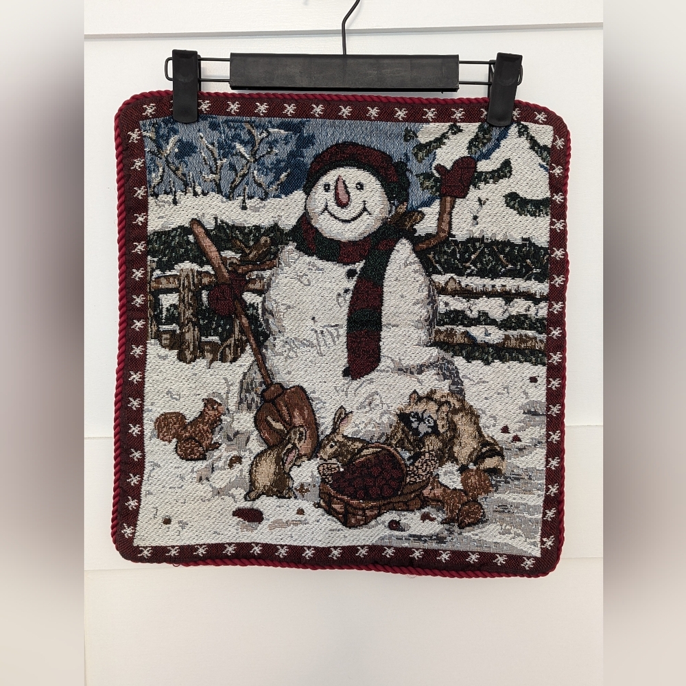 Christmas Tapestry Pillow Cover With Zipper